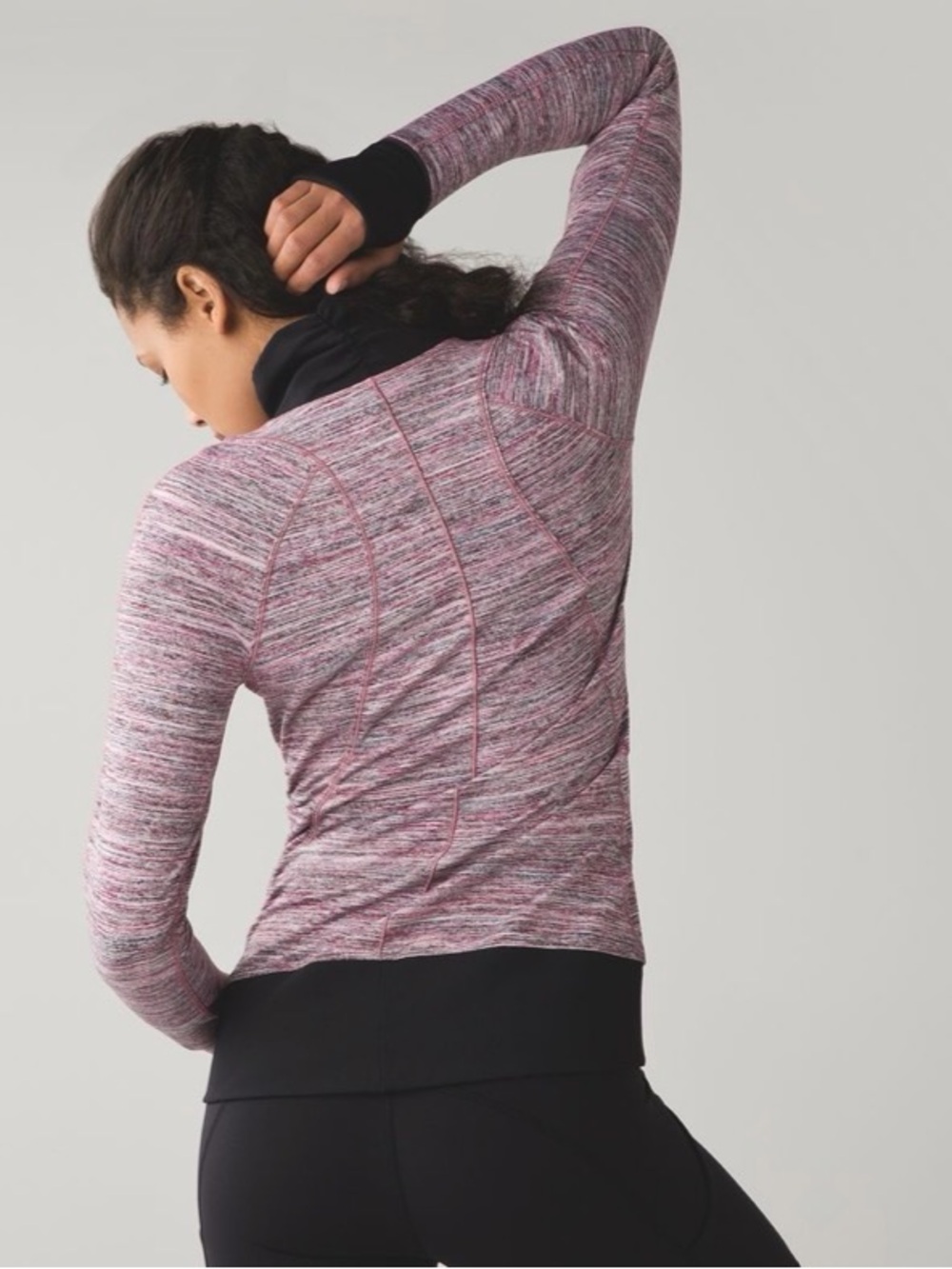 Lululemon Runderful 1/2 Zip Space Dye Camo Berry Rumble Multi